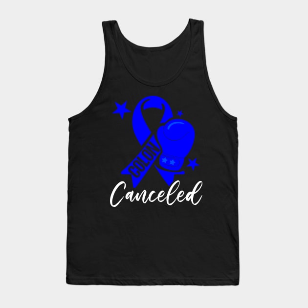 Blue Ribbon Colon Cancer Awareness Tank Top by Outrageous Flavors